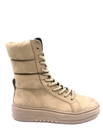 Botín deportivo piel beige