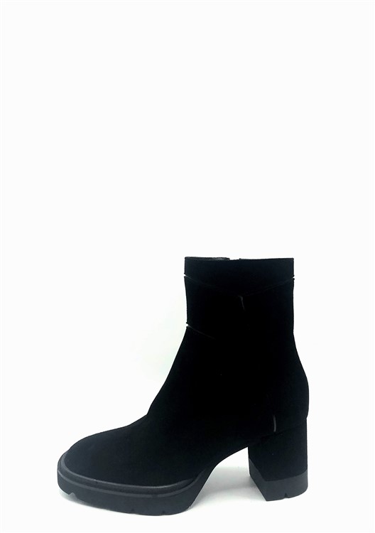 BOTIN SERRAJE NEGRO TACON Y PLATAFORMA | Tienda online